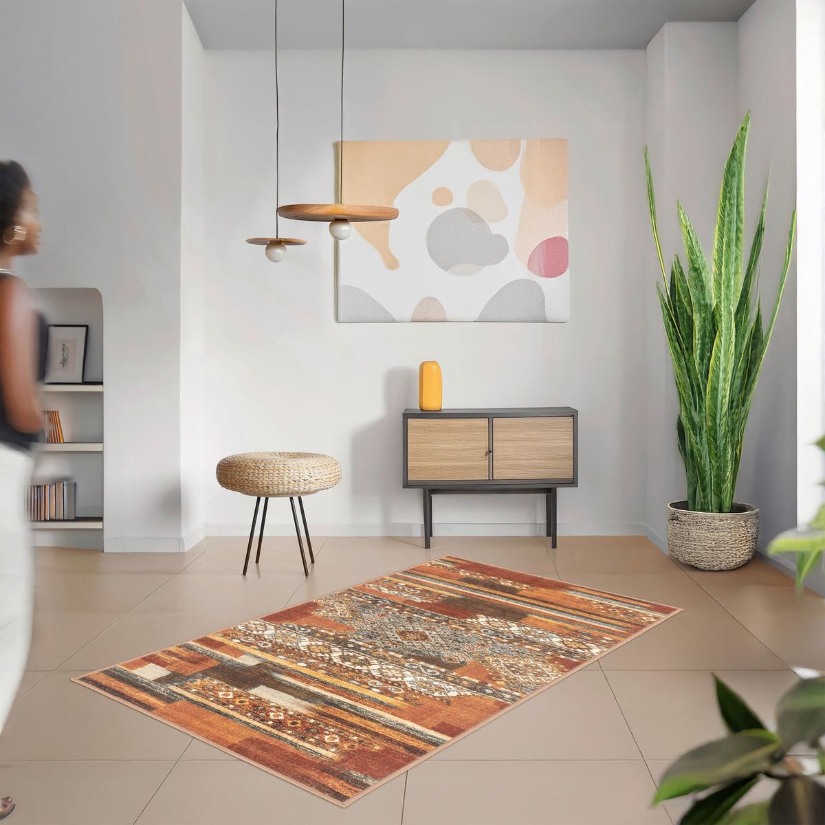 DYWAN VINTAGE MYFAR CORTEA-CLASSIC8185 - greige/kolor niklowy, Design, tkanina (80/150cm) - Lindorug