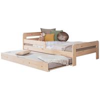 Bett Bennet mit Ausziehbett ca. 120x200 cm Kiefer Natur - Naturfarben, MODERN, Holz/Textil (120/200cm) - MID.YOU