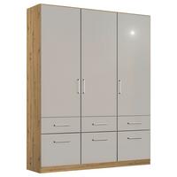 DULAP USI ROTATIVE BERLIN - gri deschis/stejar Artisan, Modern, material pe bază de lemn (136/210/54cm) - Modern Living