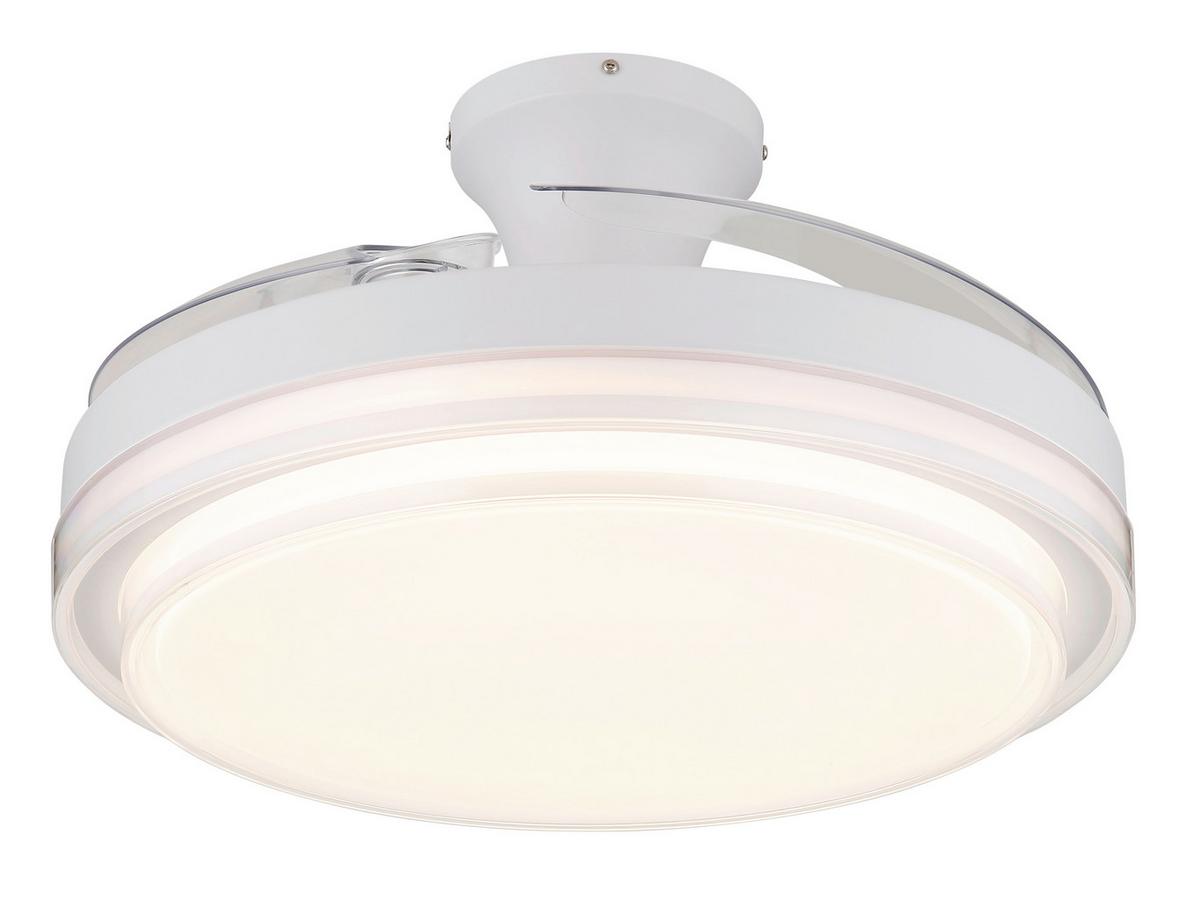 Stropni Ventilator Bijela Boja - bijela/prozirno, Konvencionalno, metal/plastika (106,6/27,5cm) - Globo