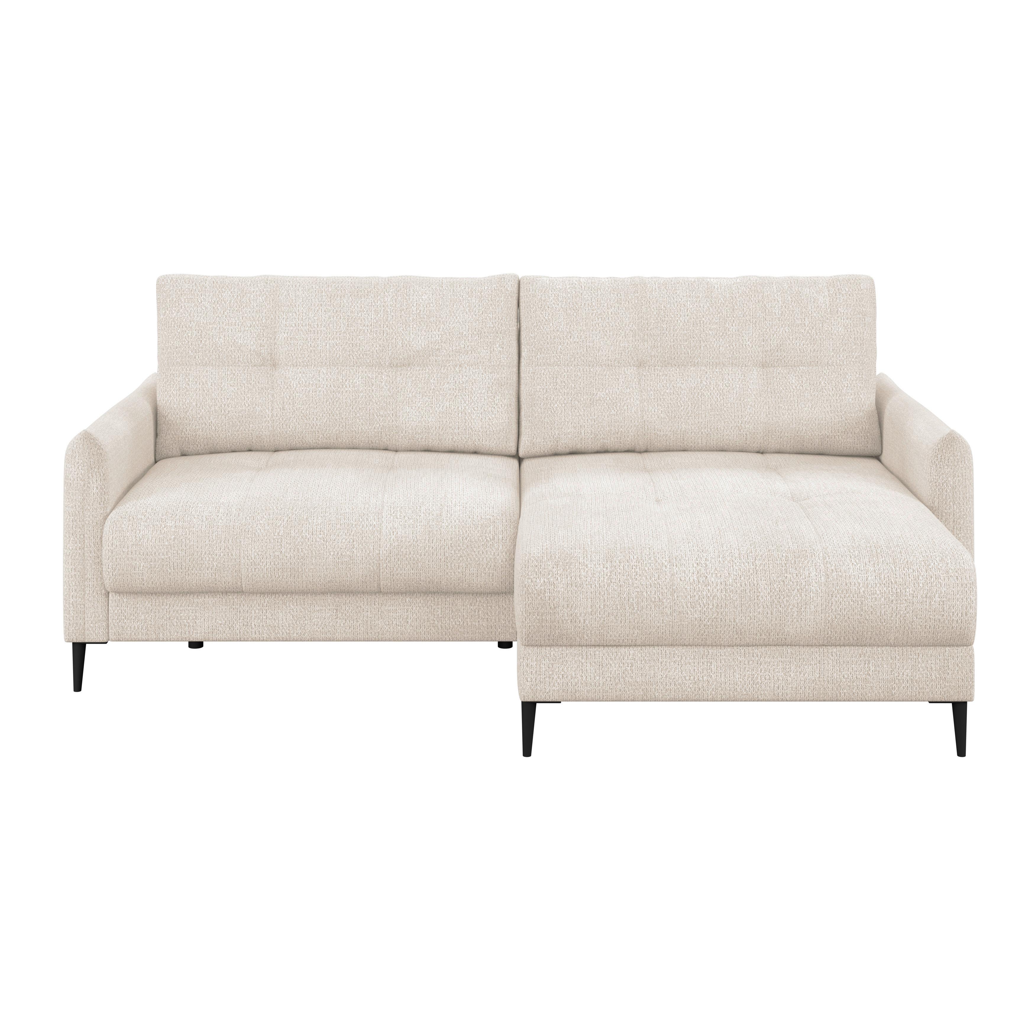 Kutna Garnitura Polis - bijela/crna, Trend, tekstil/metal (221/142cm) - Ondega