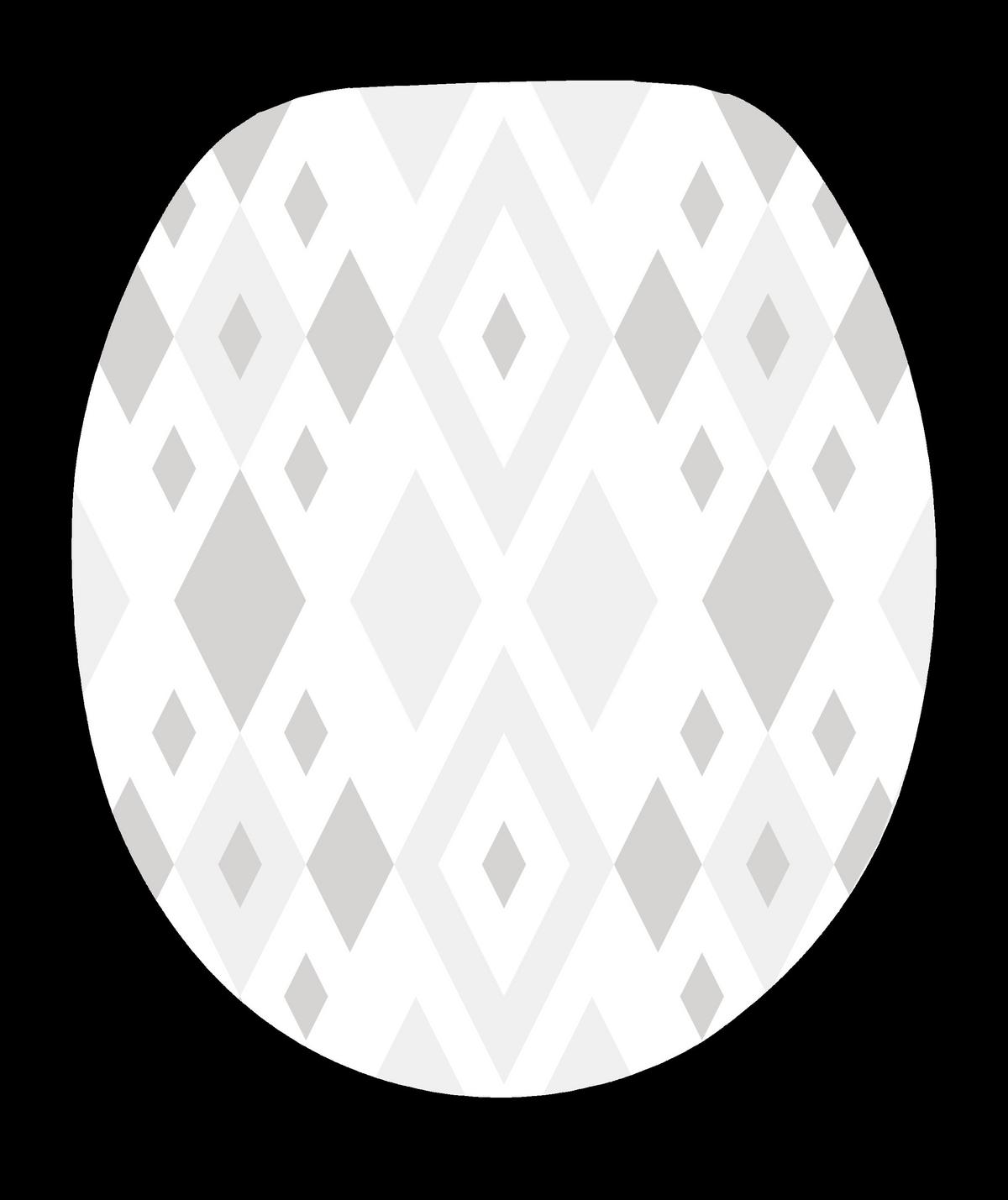 Wc-ülőke Classy - fehér/szürke, Modern, műanyag (37,5/5/44,5cm)