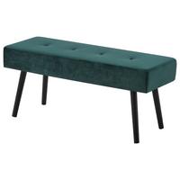 Sitzbank in Grün/Schwarz - Schwarz/Weiß, MODERN, Textil/Metall (100/44/35cm) - Mömax