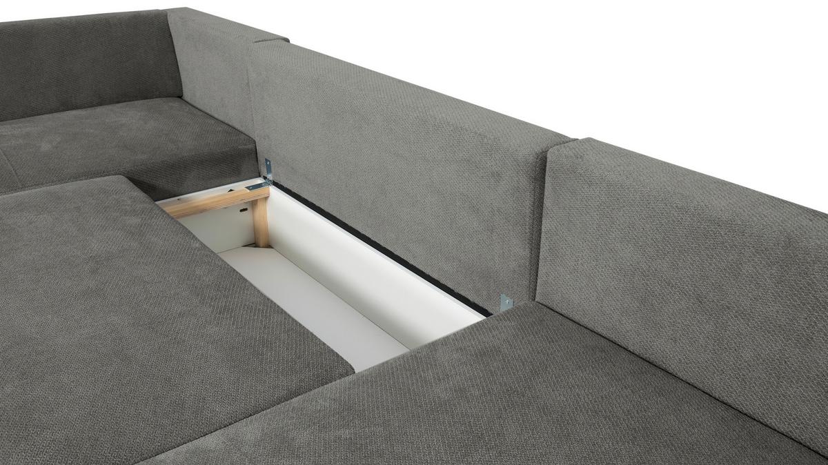 Canapea modulara VERONICE - albastru/gri, Trend, textil (171/313/141cm) - Modern Living