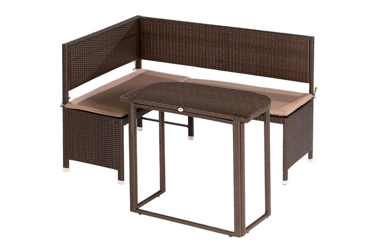 Vrtni Set Lambada, Temno Rjava, Z Blazino, 2-Delni - rjava, Konvencionalno, kovina/umetna masa - Gardenson