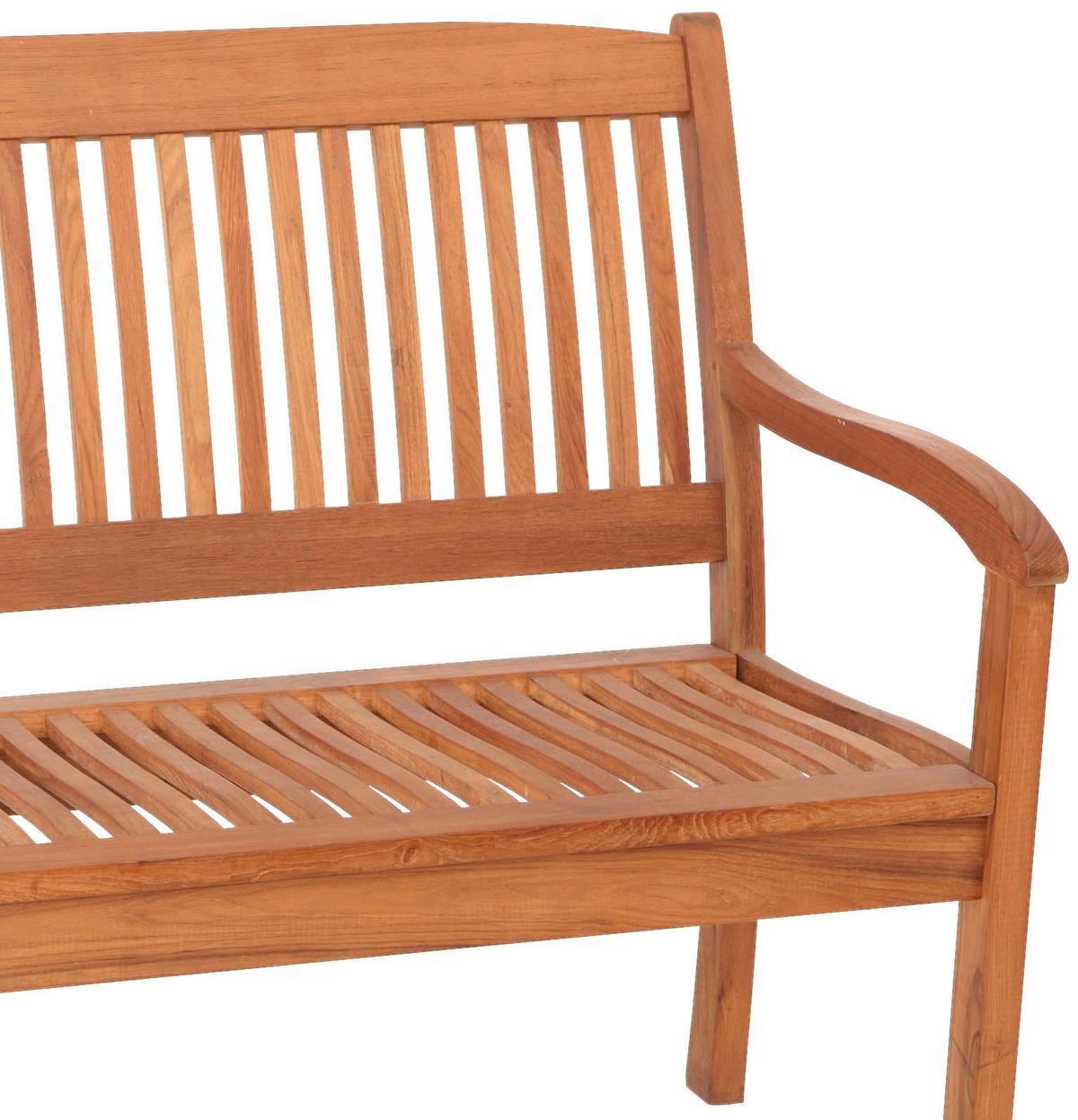 Gartenbank Maracaibo Naturfarben Echtholz - Naturfarben, KONVENTIONELL, Holz (107/91/63,5cm) - Gardenson