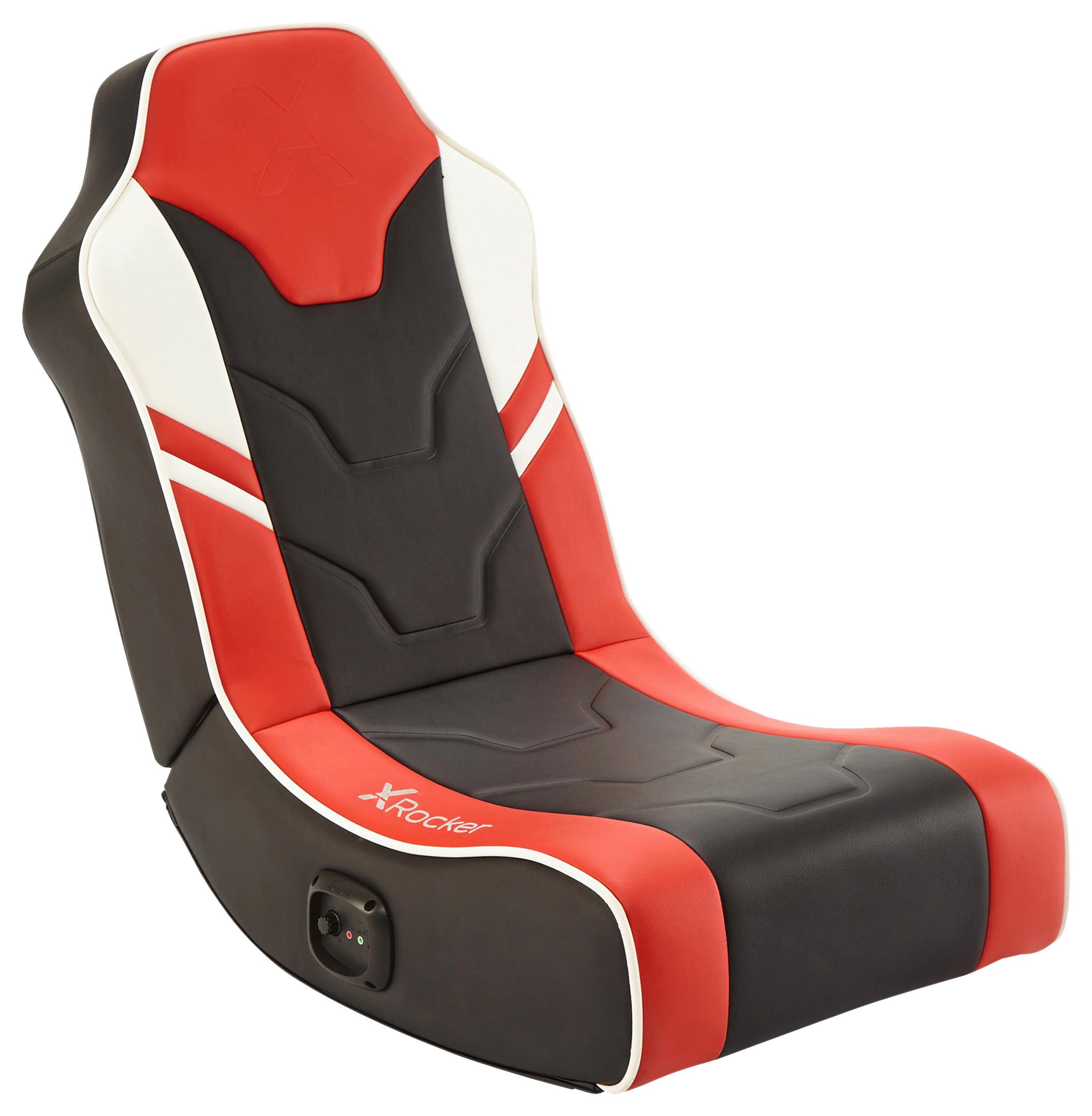 Gamingsessel Shadow 2.0 ca. 42x64x75 cm Rot/Weiß/Schwarz - Rot, MODERN, Textil (42/64/75cm) - X Rocker