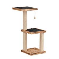 Kratzbaum Aramis ca. 48x48x84cm - Naturfarben/Grau, KONVENTIONELL, Holz/Textil (48cm)