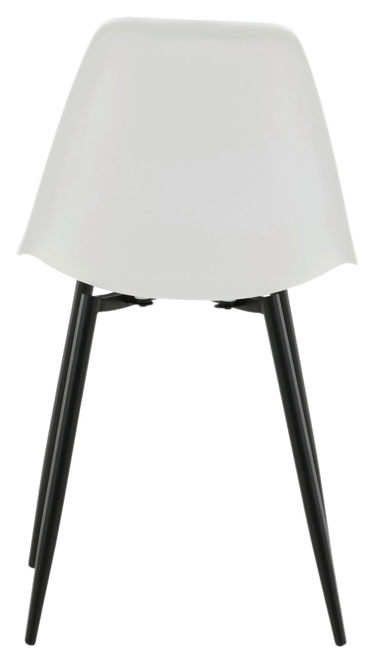STUHL-SET POLAR - Schwarz/Weiß, Design, Kunststoff/Metall (45,5/81/58cm) - Livetastic