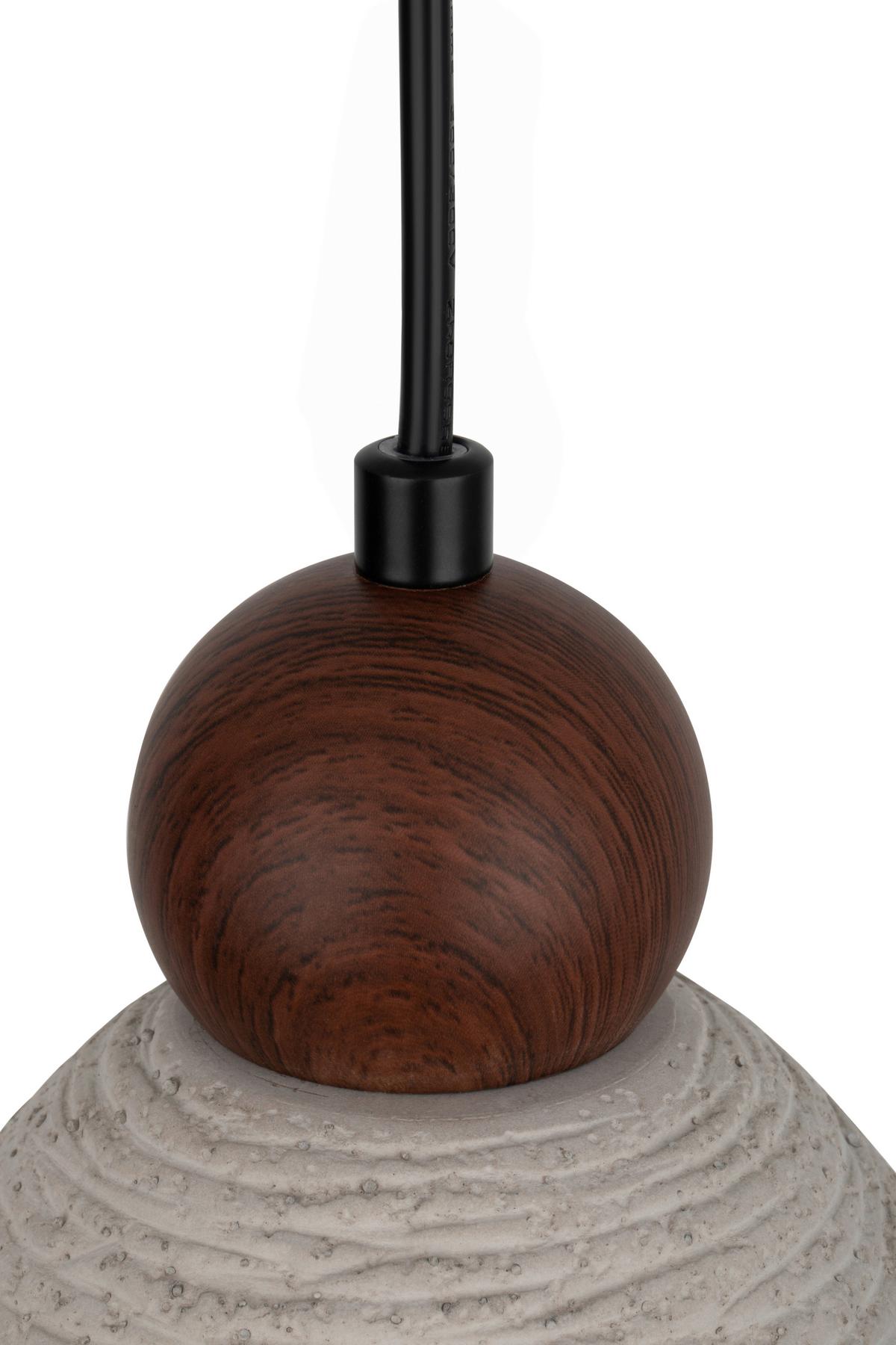 LAMPA WISZĄCA KLARA - kolor orzecha włoskiego/szary, Design, kamień/metal (16/120cm) - Collett's Monde