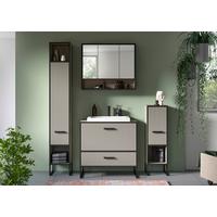 Badezimmer BAGNO 4-teilig ca.140cm Kaschmir - Kaschmir/Schwarz, MODERN, Holzwerkstoff/Metall (140cm) - MID.YOU