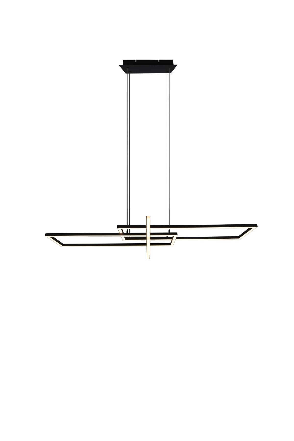 LED-Hängeleuchte Salinas in Schwarz max. 34 Watt - Schwarz, Design, Metall (110/40/150cm) - Trio Leuchten