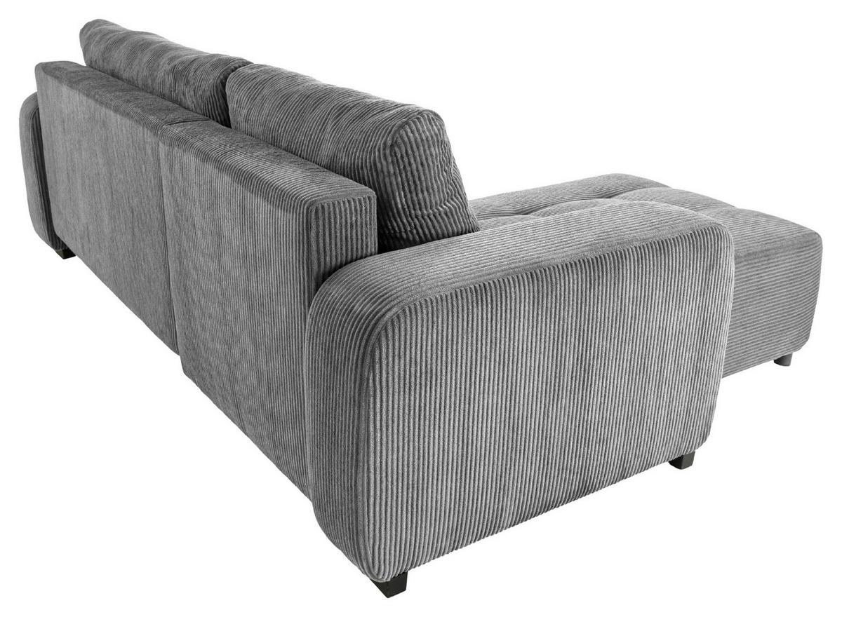 Ugaona Garnitura Marseille - crna/antracit, Trendi, drvo/metal (155/240cm)