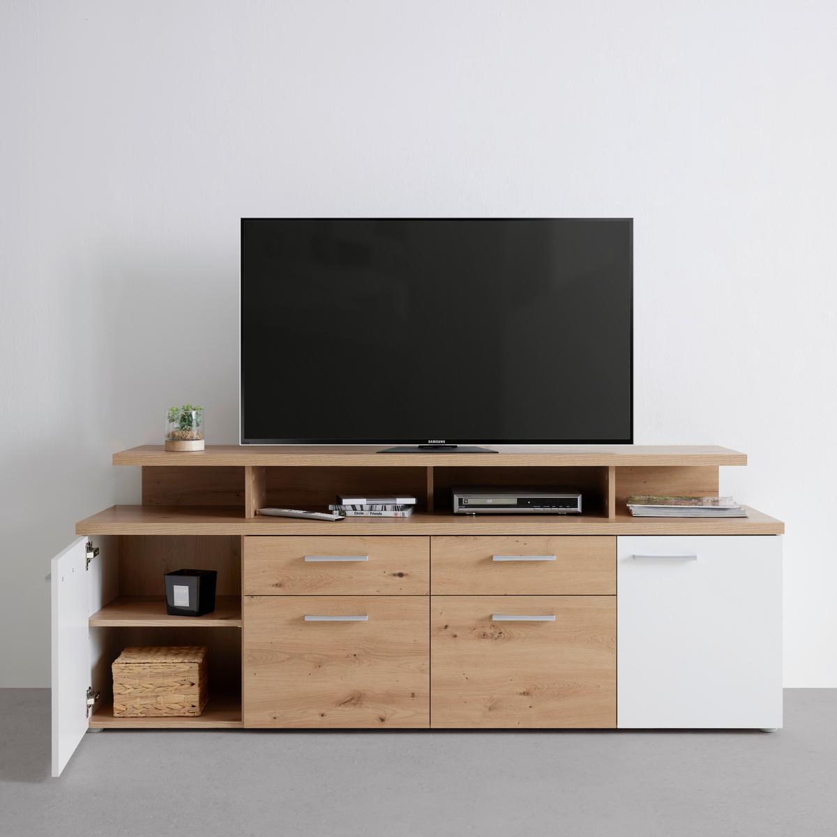 Tv Komoda Compton - bijela/siva, Moderno, drvni materijal/plastika (169,3/67/41,4cm) - Modern Living