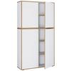 Arhivska Omara Salia B100, Bela, Barva Hrasta - bela/medeni hrast, Design, leseni material (100/183/33cm) - MID.YOU
