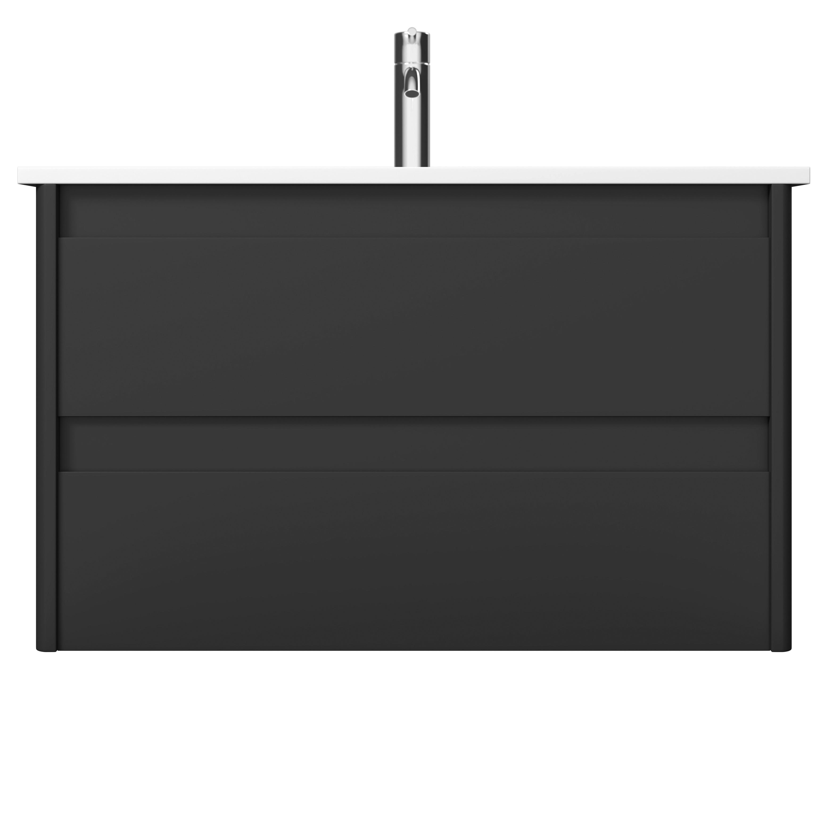 BADRUM LUCY - vit/svart, Modern, trämaterial/glas - Bessagi Home