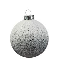 Karácsonyfagömb Noel - fekete/fehér, Üveg/fém (6cm) - Modern Living