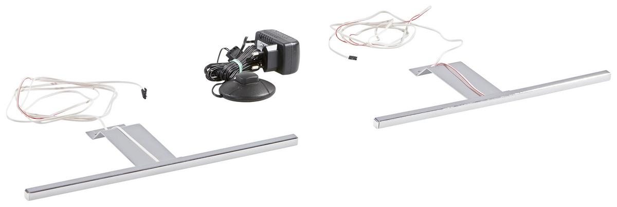 Beépíthető Lámpa LED 2db Stella - króm, Modern, műanyag/fém (33,5/3,2/16,1cm)