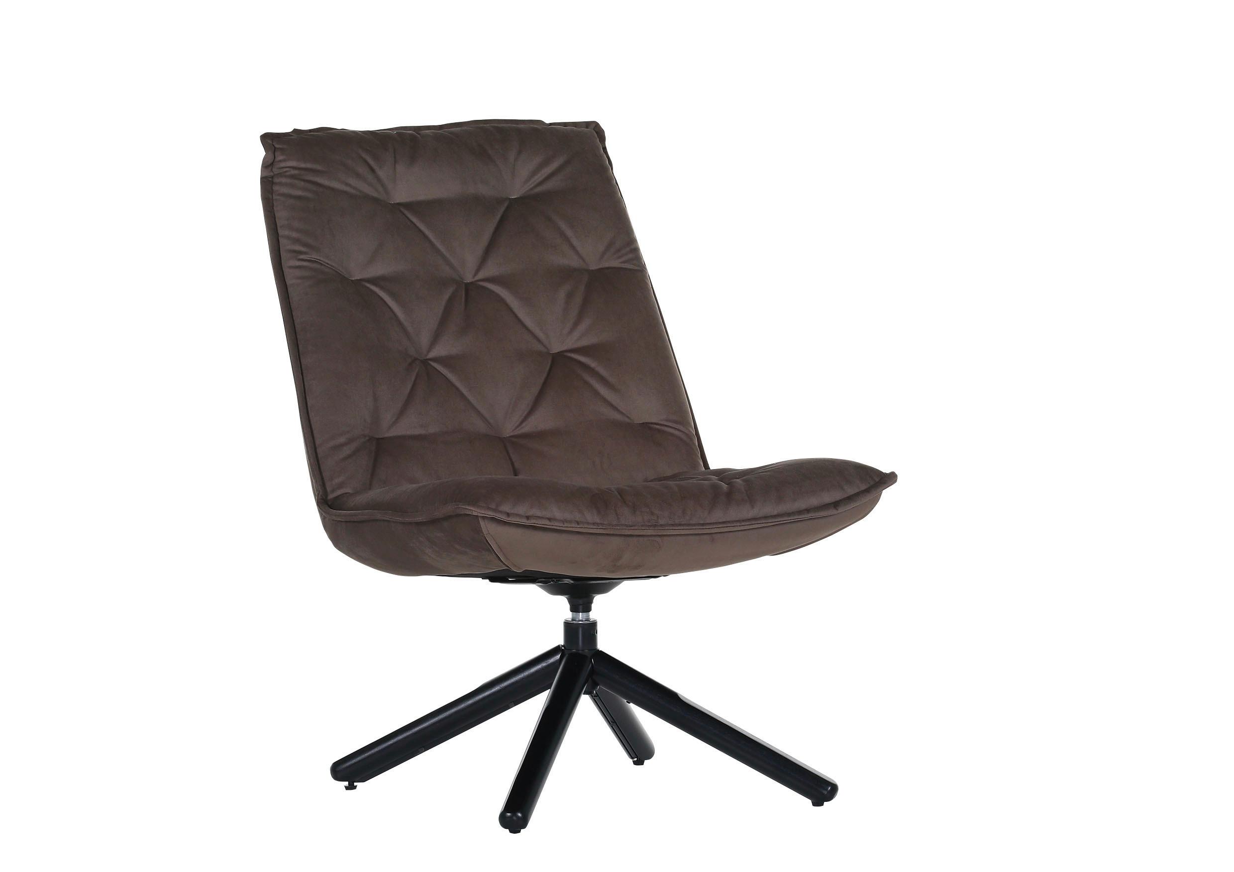 Fotelja Chill - smeđa/crna, Modern, tekstil/metal (70/96/80cm) - Modern Living