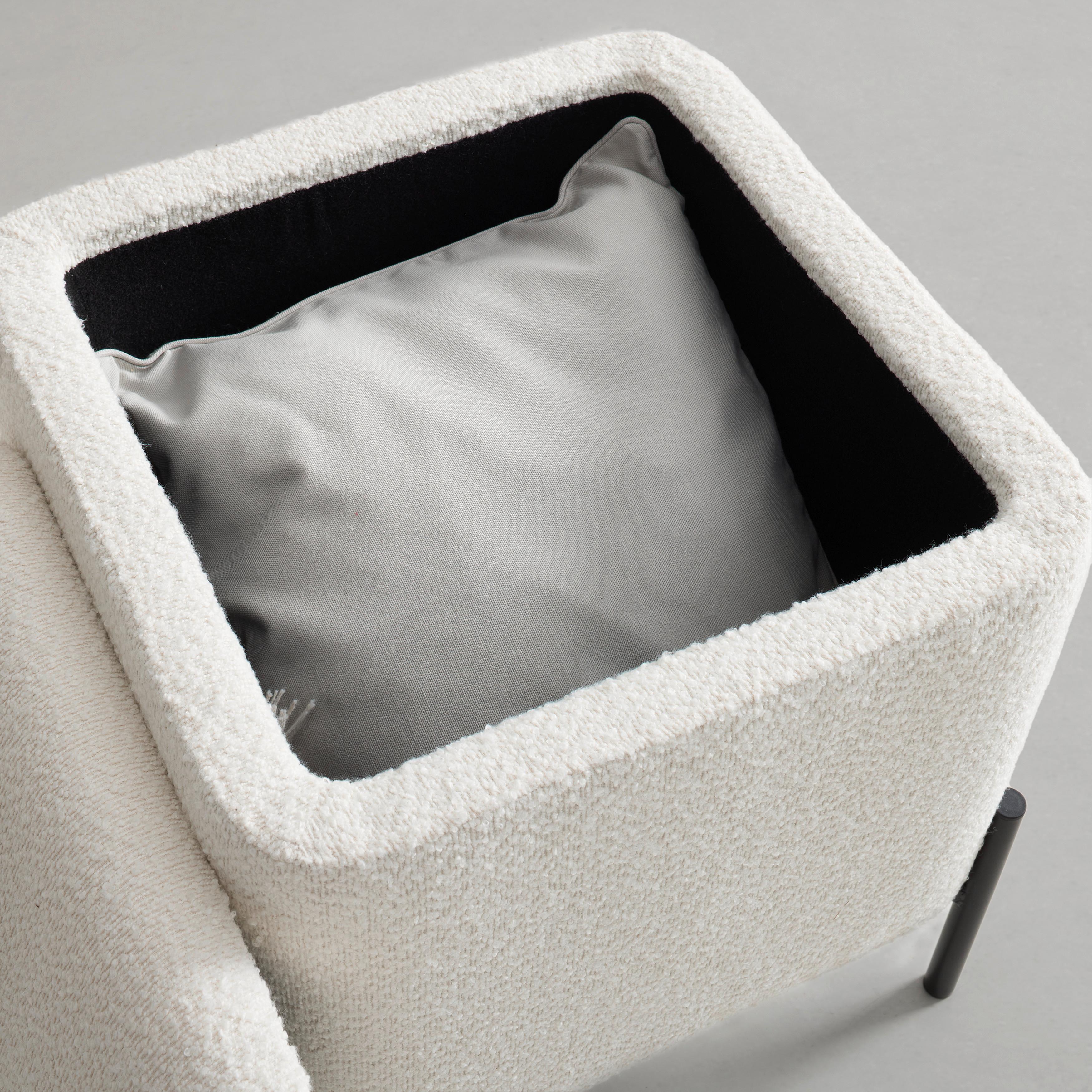 PALL MIXO - vit/svart, Modern, metall/trämaterial (43cm) - Mömax