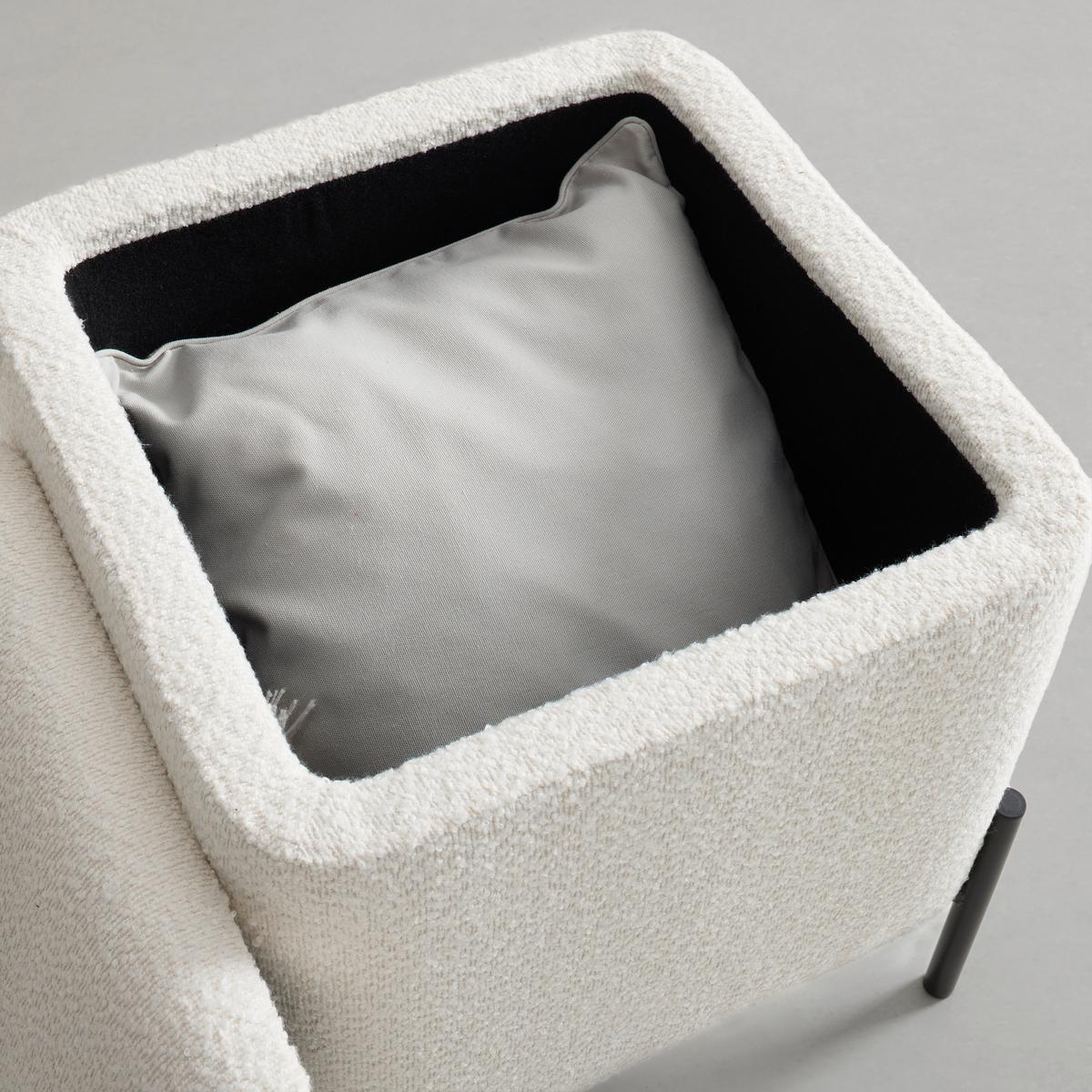 Hocker Mixo Weiß - Schwarz/Weiß, MODERN, Holzwerkstoff/Textil (43cm) - Mömax