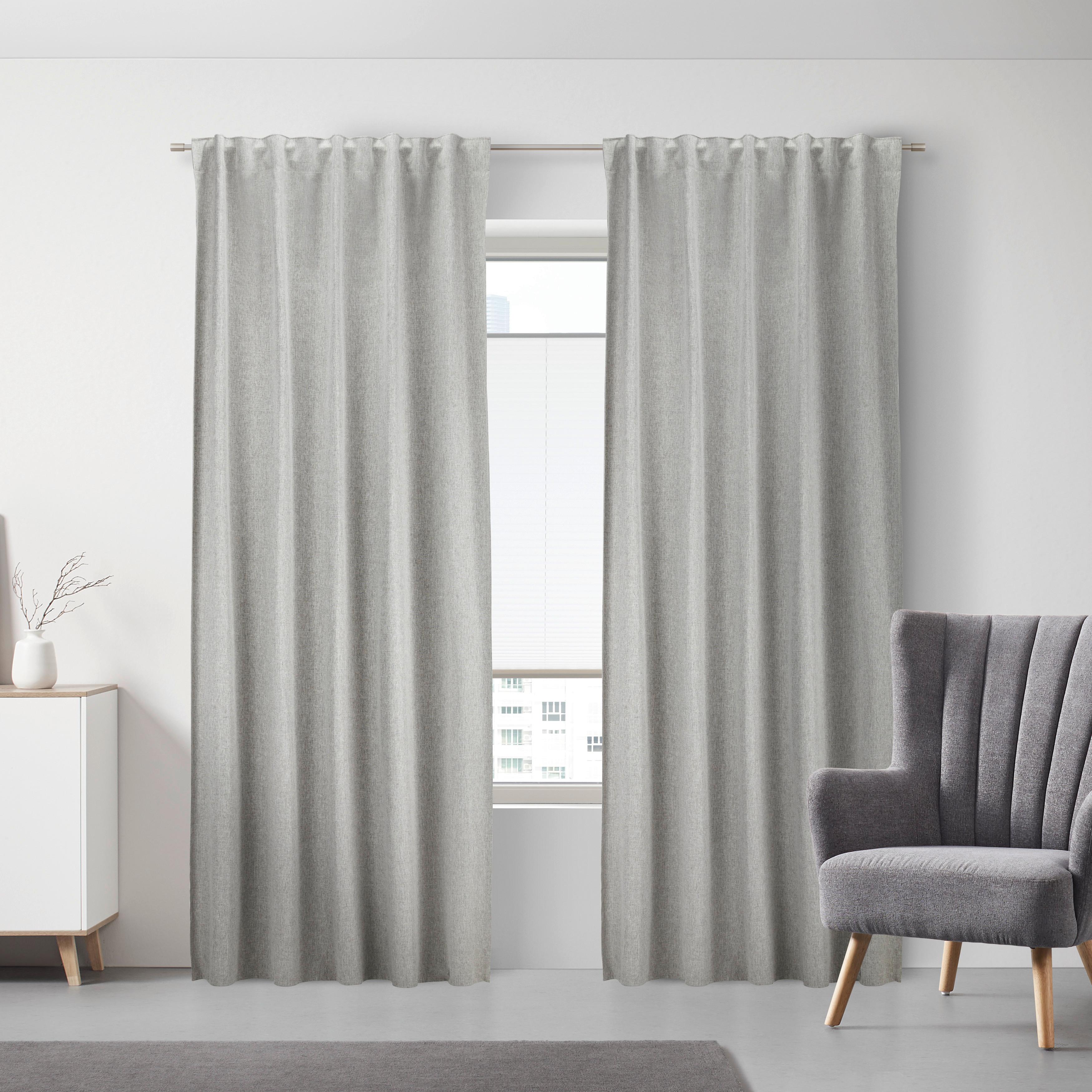 ZASŁONA DEKORACYJNA HARU - taupe, Modern, tkanina (140/245cm)