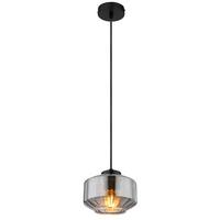 Hängeleuchte CHRISTIANA max. 40 Watt - Schwarz, Design, Glas/Metall (18/120cm) - Globo