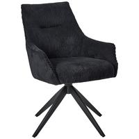 KRZESŁO Z PODŁOKIETNIKAMI YUKI - czarny, Lifestyle, metal/tkanina (61/87/65cm) - MID.YOU
