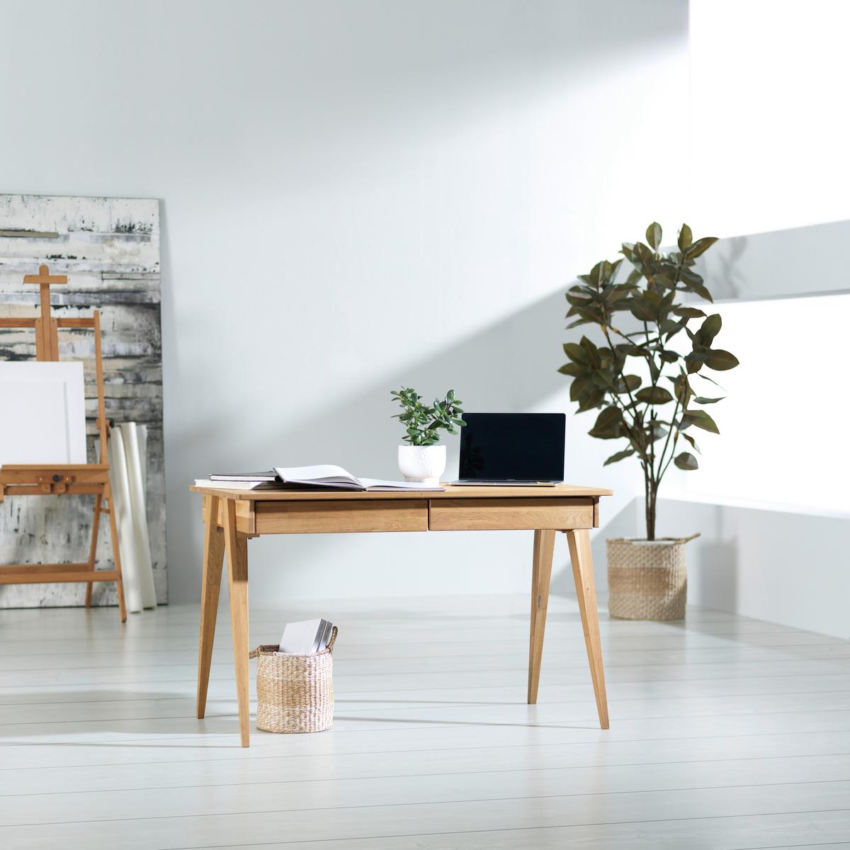 BIURKO BONN -LINEA NATURA- - dąb dziki, Konventionell, drewno (120/65/76cm) - Linea Natura
