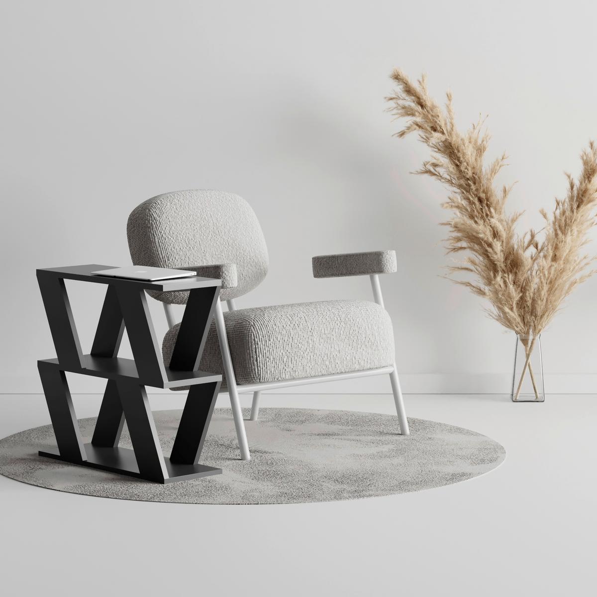 Mizica Lazena - antracit, Design, leseni material (60/56/22cm) - Livetastic