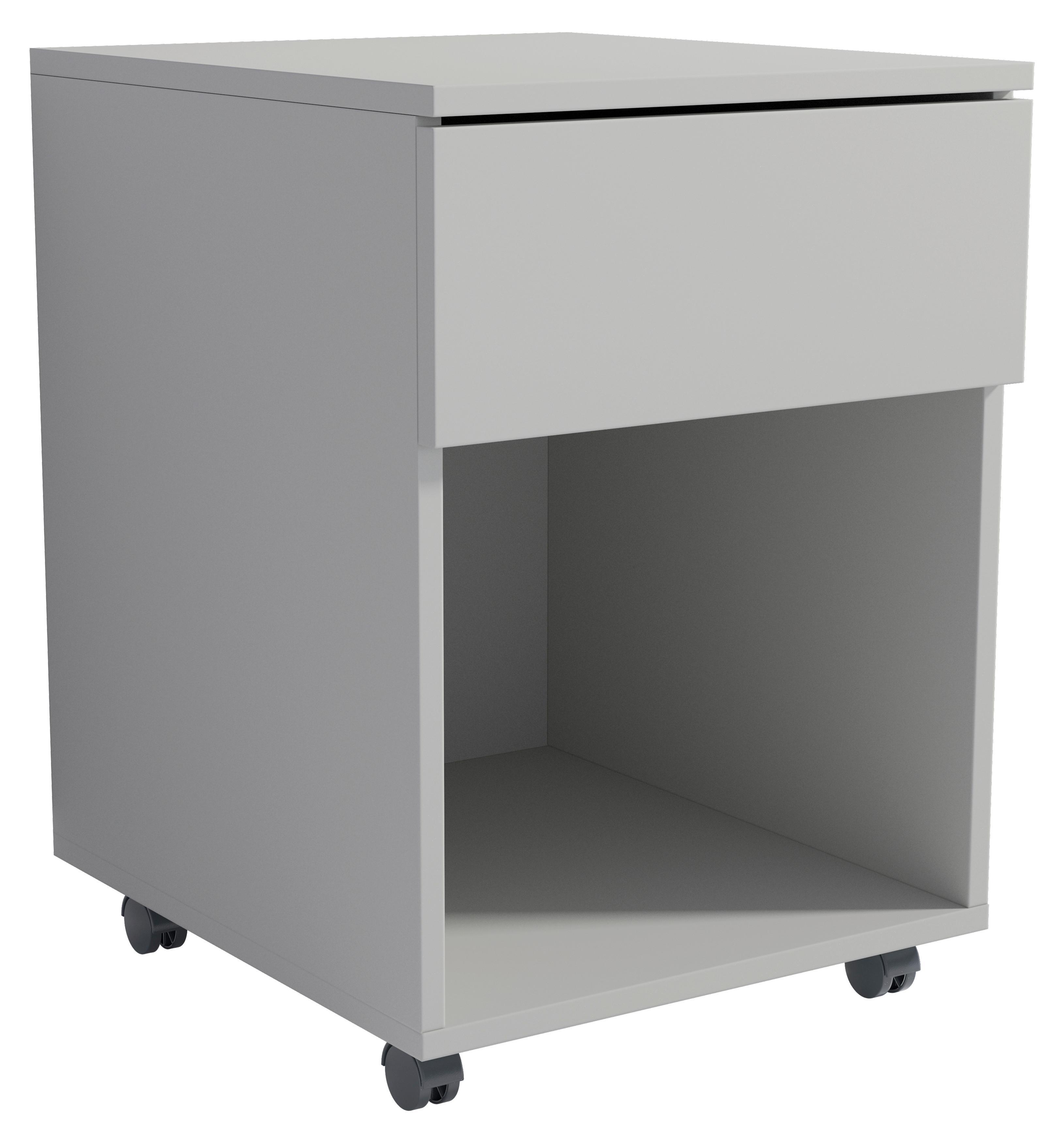 ROLLCONTAINER DALOSA 45 1-SB - Schwarz/Grau, Design, Holzwerkstoff/Kunststoff (39/55/45cm) - MID.YOU