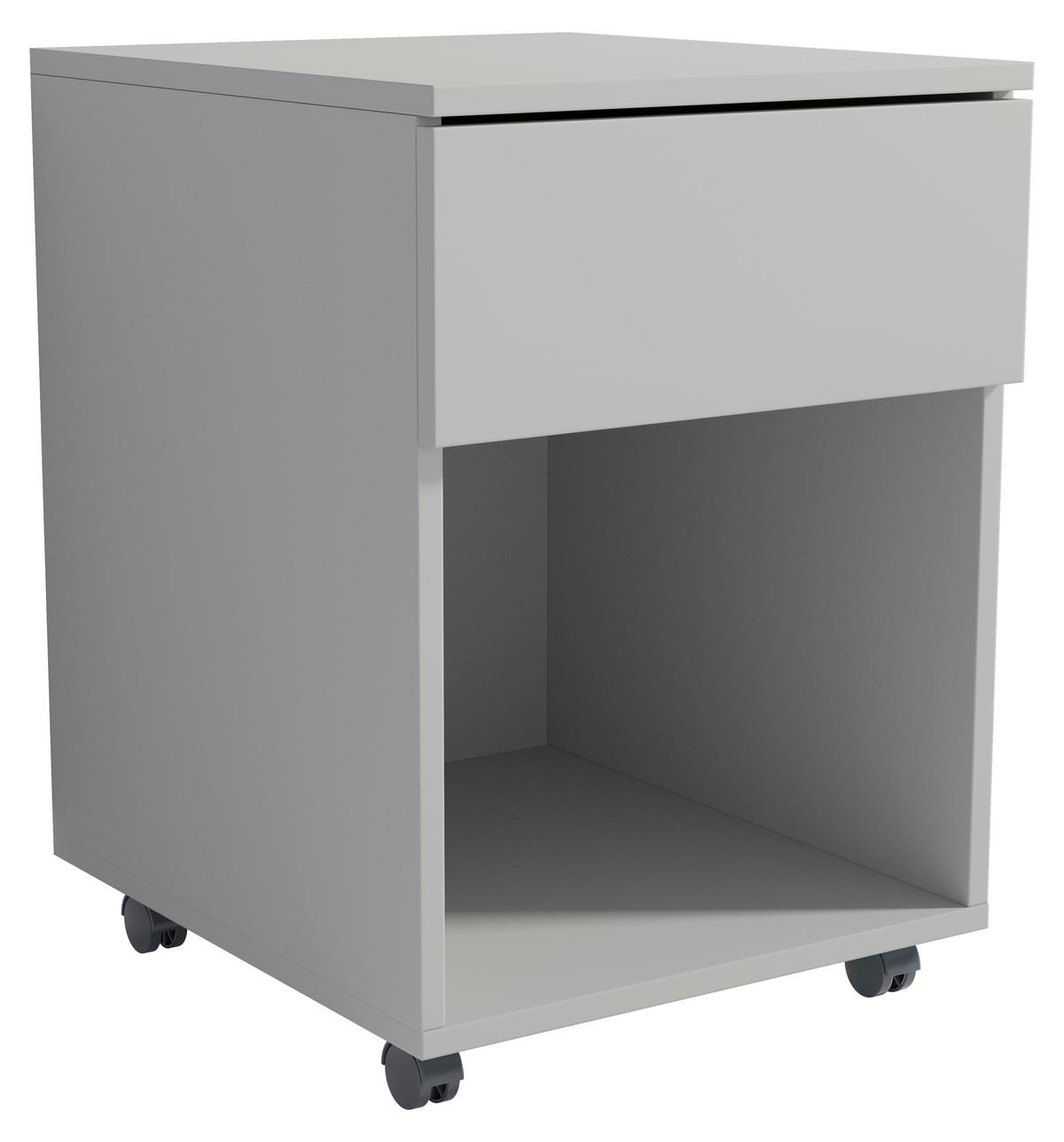ROLLCONTAINER DALOSA 45 1-SB - Schwarz/Grau, Design, Holzwerkstoff/Kunststoff (39/55/45cm) - MID.YOU