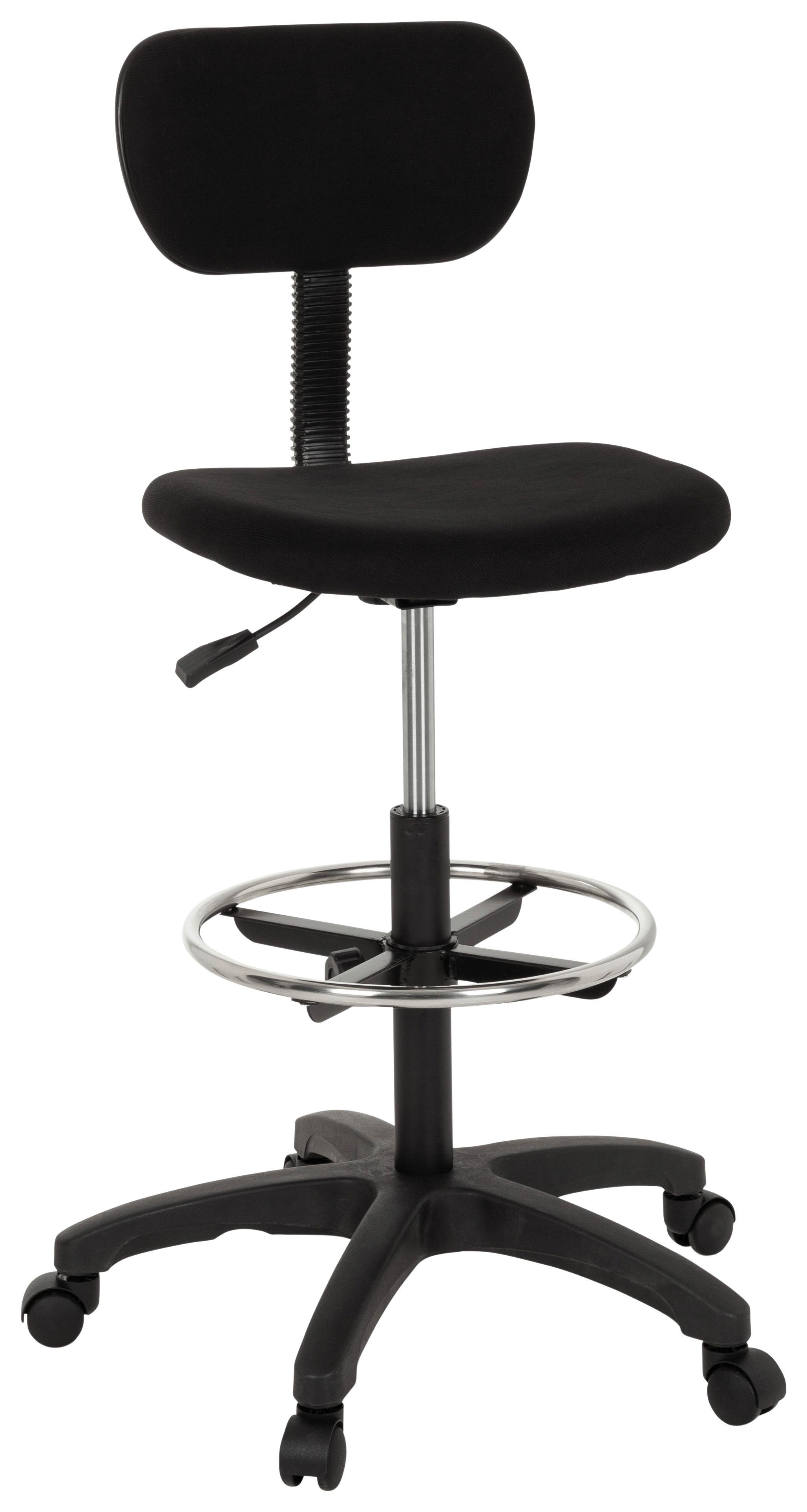 Pisarniški Stol Top Work 05, Črna - črna, Basics, umetna masa/tekstil (60/96/58cm) - MID.YOU