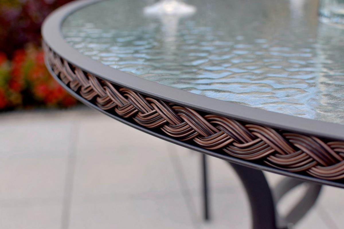 Vrtna Miza Ravenna, Temno Rjava, Ø 72cm - temno rjava/barve grafita, Konvencionalno, kovina/umetna masa (72/72/73cm) - Gardenson