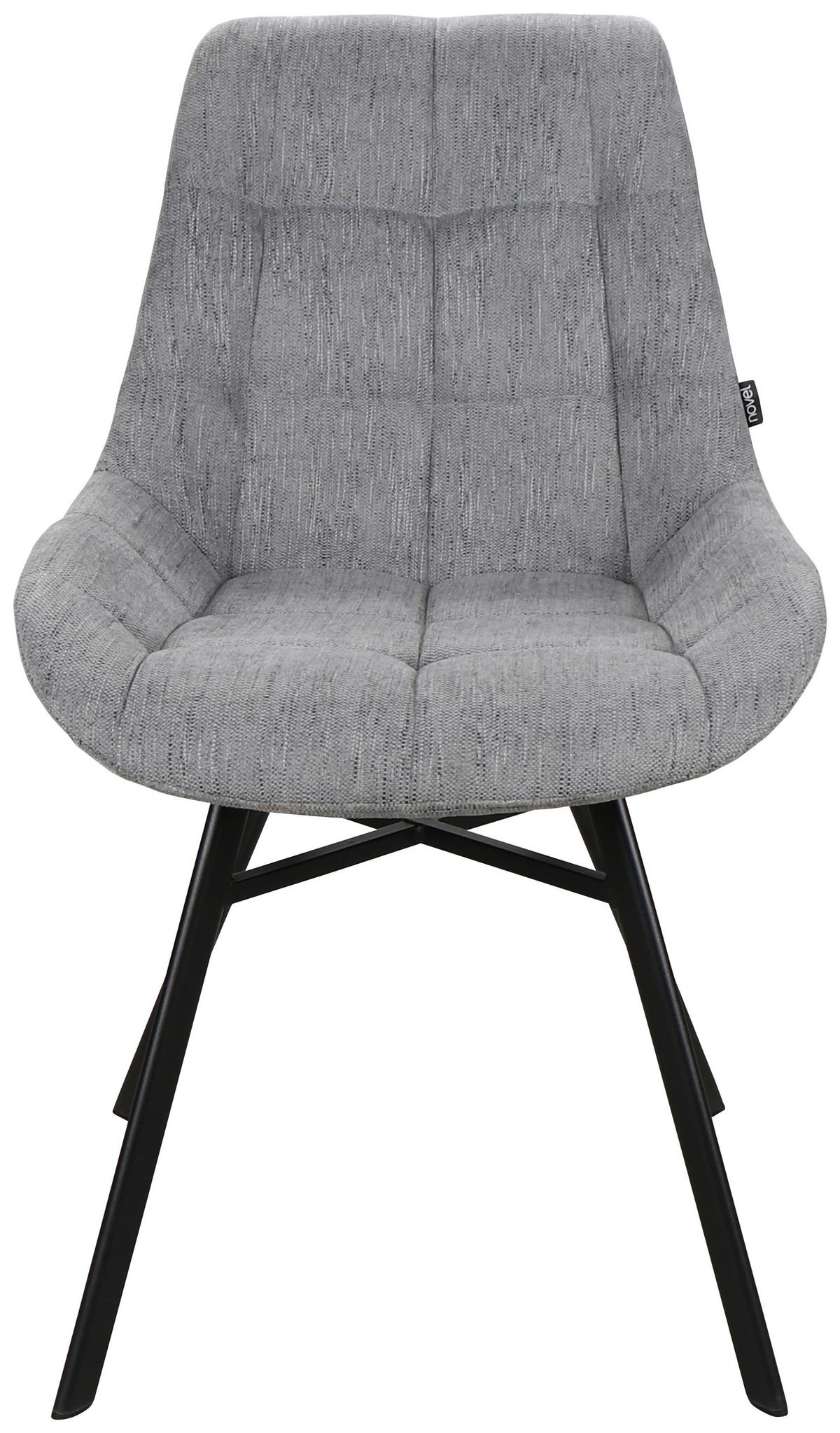 KRZESŁO PEGGY - czarny/szary, Design, metal/tkanina (50/86/61cm) - Novel