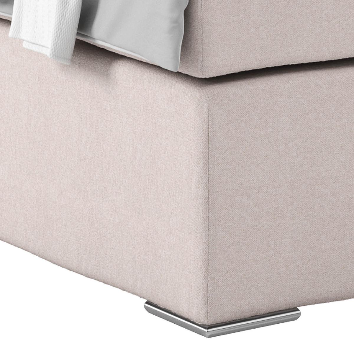 Boxspring Krevet Nero - bež/boje kroma, Konvencionalno, tekstil/metal (160/200cm) - Best Price