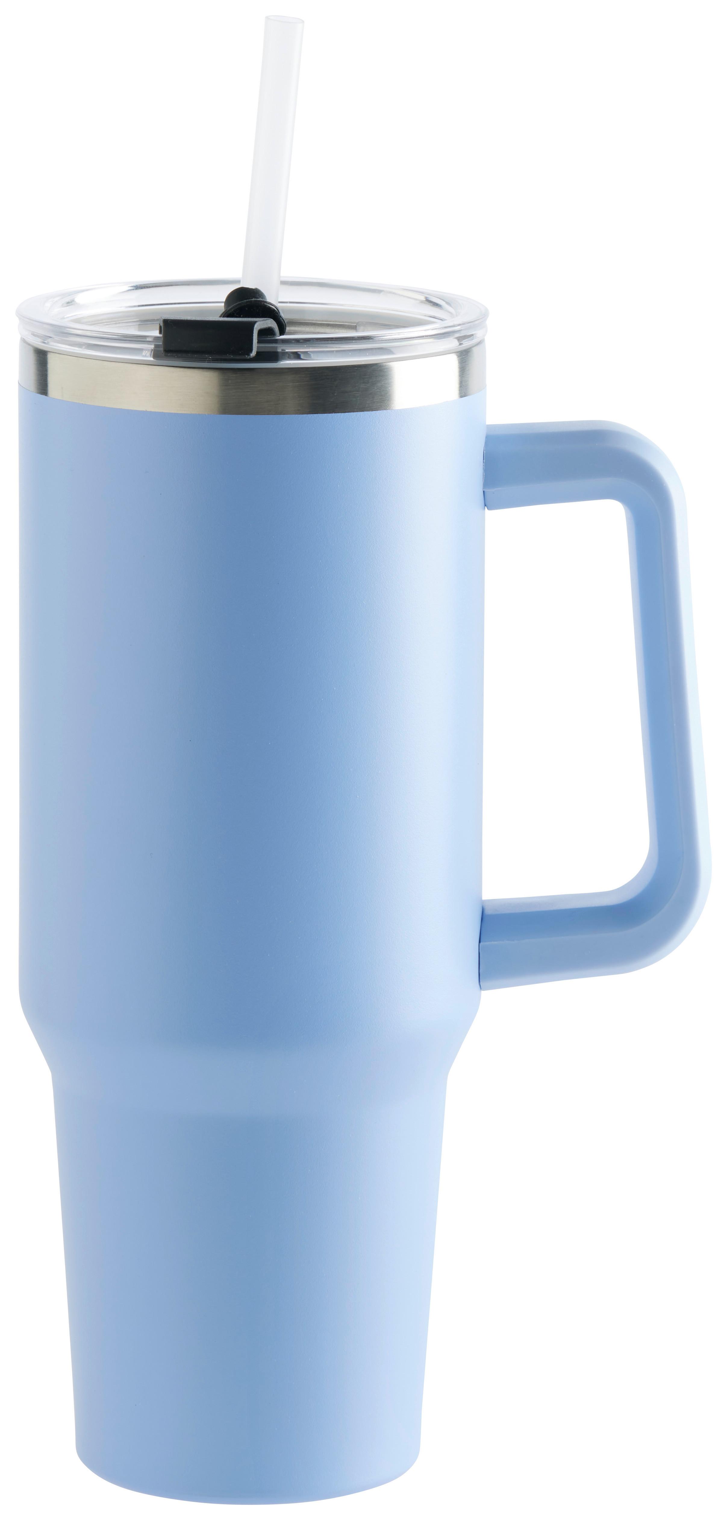 Thermobecher Betty Blau ca. 1,2 l - Blau, MODERN, Kunststoff/Metall (16.5/10/32cm) - Mömax