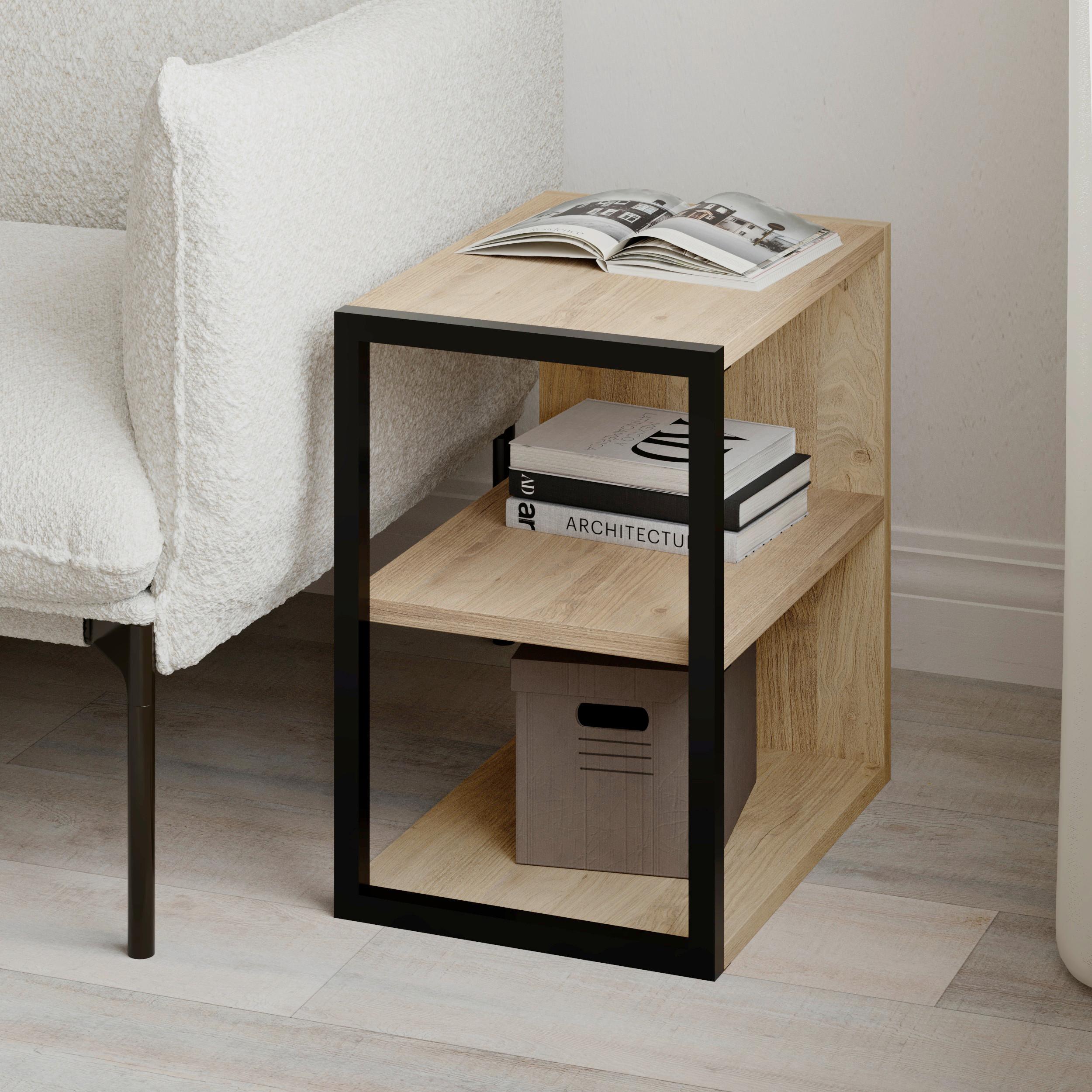 Beistelltisch Echo ca. 42x45x30 cm Eiche - Eichefarben, Design, Holzwerkstoff/Metall (42/45/30cm) - Livetastic