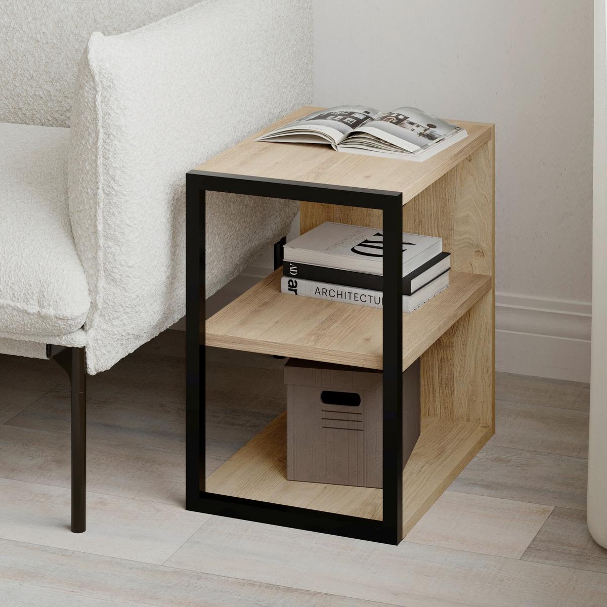 Beistelltisch Echo ca. 42x45x30 cm Eiche - Eichefarben, Design, Holzwerkstoff/Metall (42/45/30cm) - Livetastic