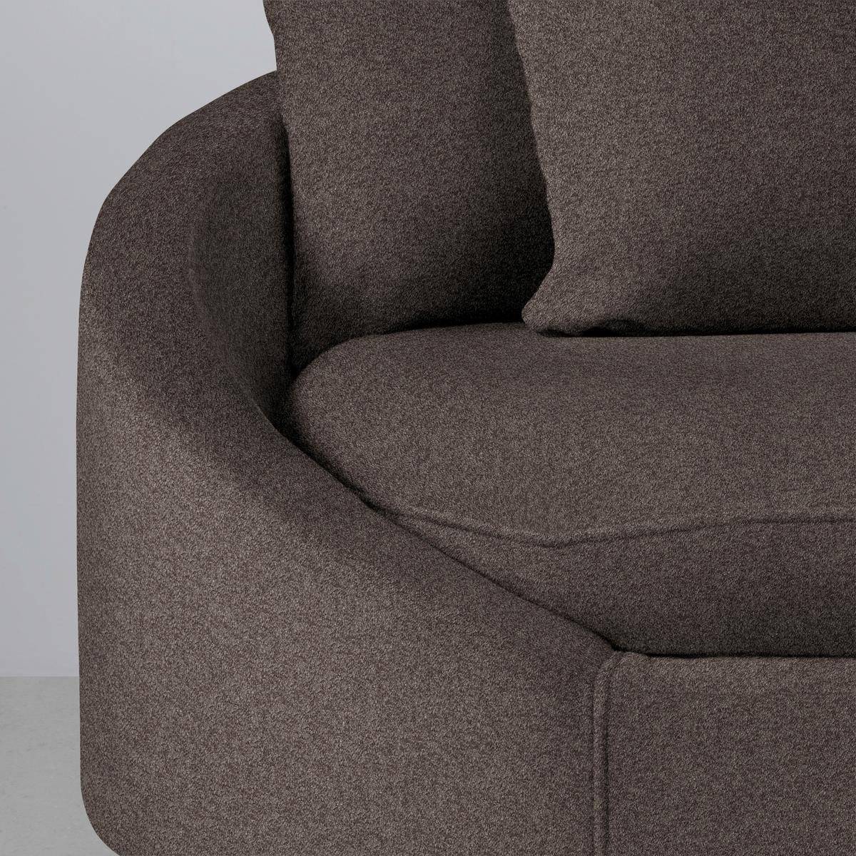 Ecksofa Axel Mokka - Schwarz/Mokka, MODERN, Textil/Metall (291/87/250cm) - Mömax