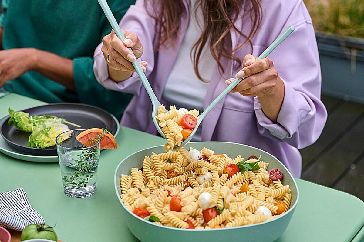 ZESTAW DO SAŁATEK 105941494700 - szałwiowy, Konventionell, tworzywo sztuczne (30,1/12,7cm) - Mepal