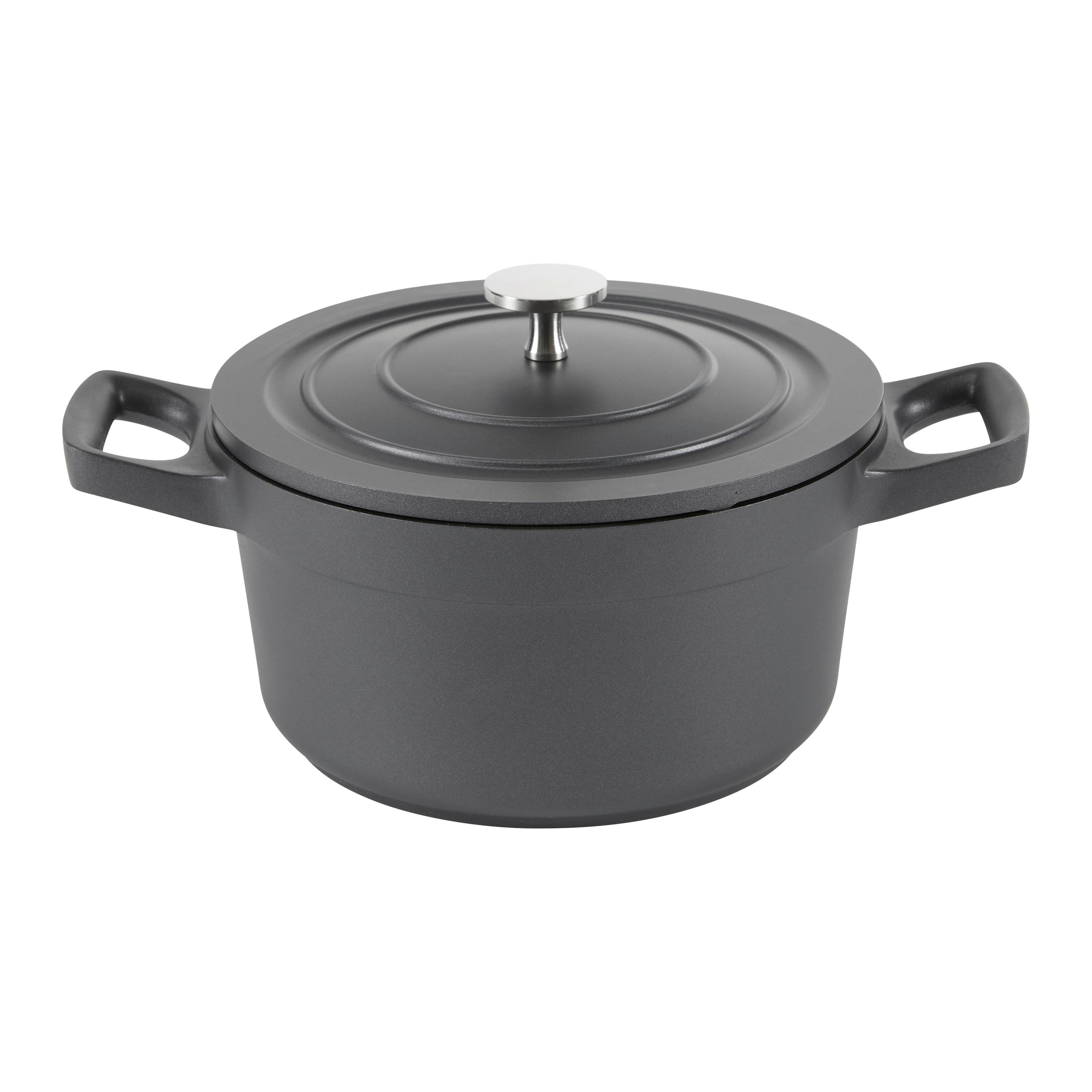 Kochtopf Tradition in Schwarz Ø 20cm - Schwarz, MODERN, Metall (20/9,8cm)