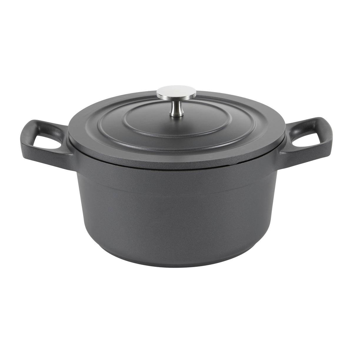 Kochtopf Tradition in Schwarz Ø 20cm - Schwarz, MODERN, Metall (20/9,8cm)