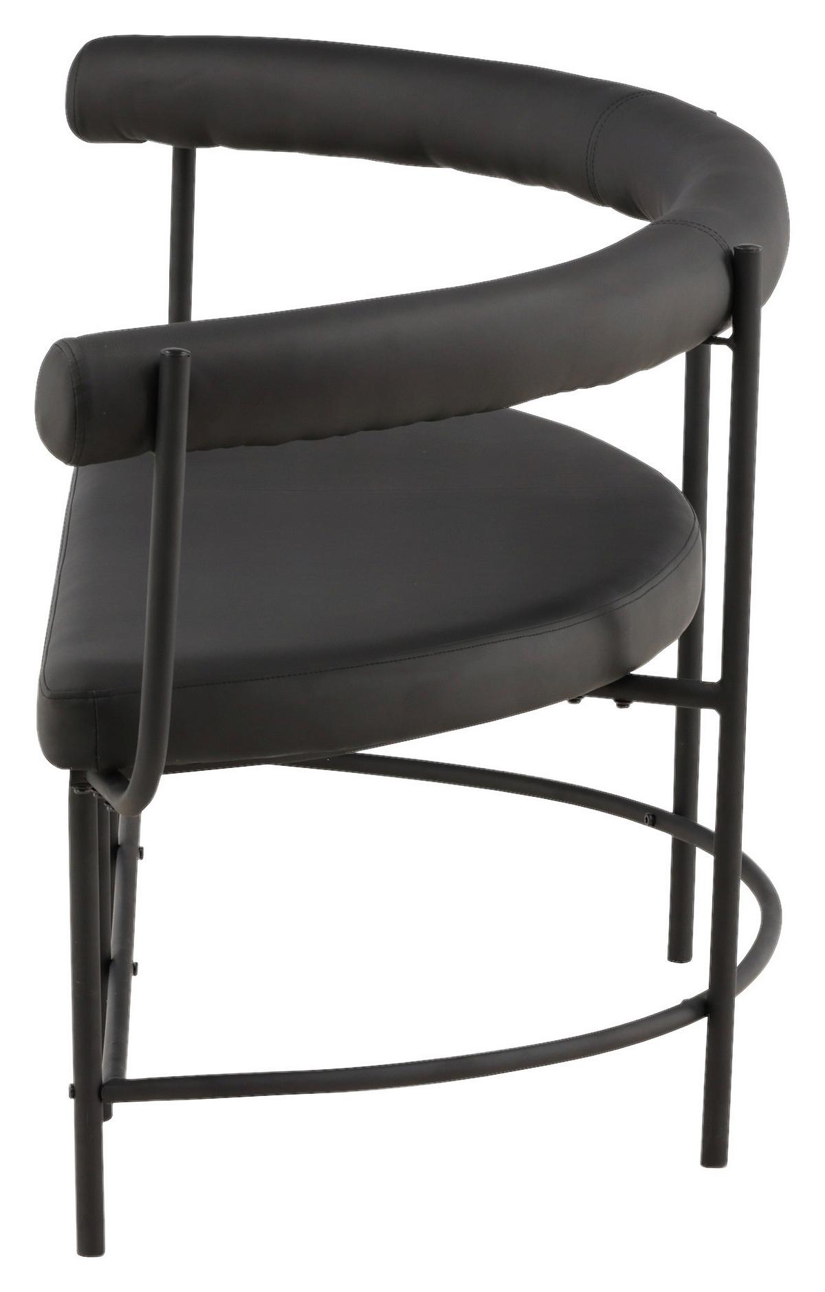 SITZBANK STALLHAGEN - Schwarz, Design, Textil/Metall (165/75/51cm) - Livetastic