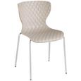 Besucherstuhl in Hellbraun - Hellbraun/Chromfarben, Kunststoff/Metall (44/80,5/51cm) - MÖMAX modern living