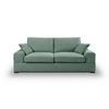 3-Sitzer-Sofa Veda Petrol - Petrol/Schwarz, Basics, Holz/Textil (221/93cm) - MID.YOU