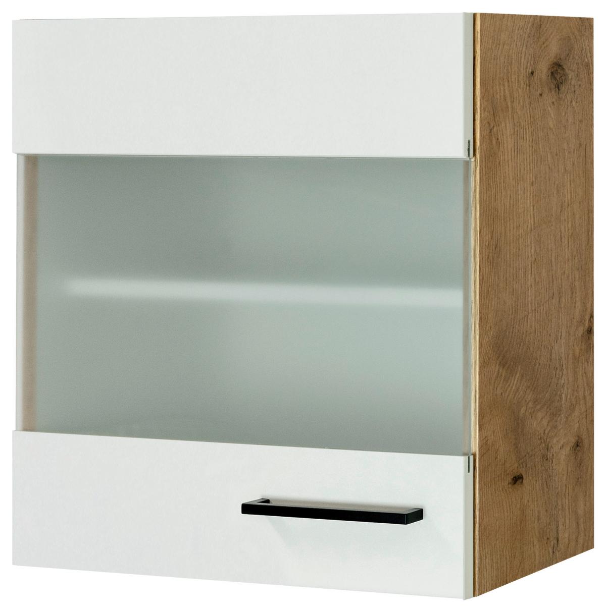 Küchenoberschrank Avila Eichefarben/Magnolie - Eichefarben/Magnolie, KONVENTIONELL, Holzwerkstoff/Metall (50/54,8/32cm) - FlexWell