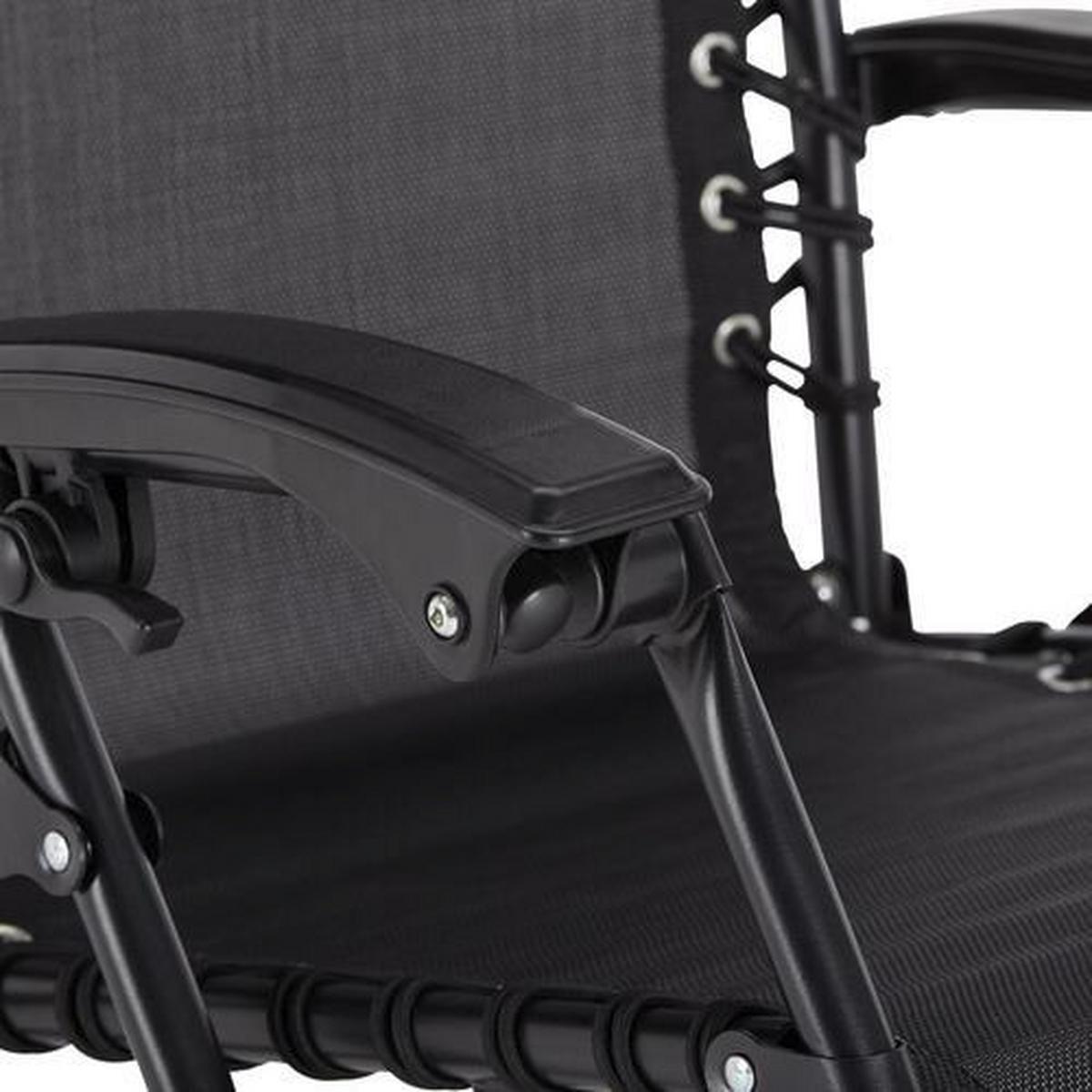 Sonnenliege London in Anthrazit - Anthrazit, Modern, Textil/Metall (65/89/110cm) - Mömax