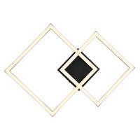 LED-DECKENLEUCHTE 672842 TYLER - Opal/Schwarz, Design, Kunststoff (48,8/35,3/6,4cm) - Globo