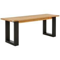 ŁAWKA ROOMSOLVER - dąb dziki/czarny, Natur, drewno (160/38/45cm) - Livetastic